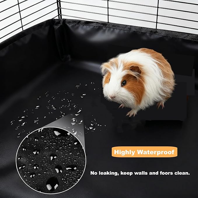 DZWLKJ Guinea Pig Cage Liner,Washable Tarp Bottom Base,Cherry Graphic,48"x60", Reusable for Rabbit, Chinchilla, Hedgehog, Ferret & Other Small Animals.