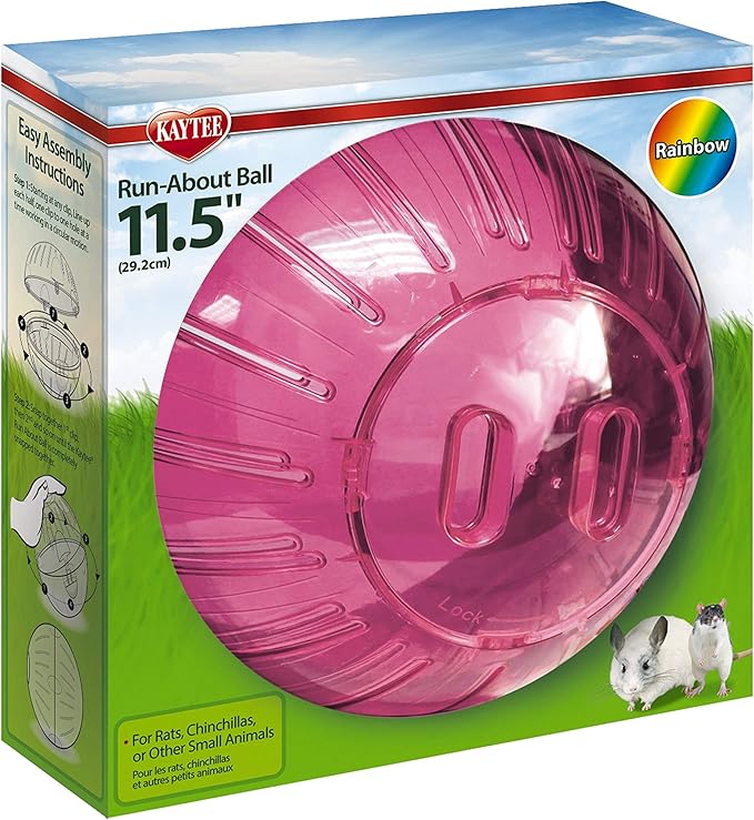 Kaytee 11.5" Assorted Color Run-About Exercise Ball For Pet Rats & Chinchillas