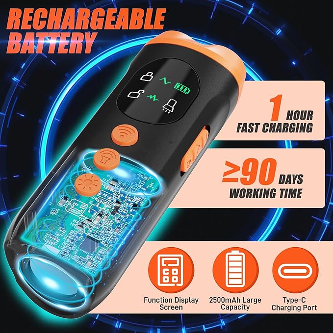 Dog Bark Deterrent Device - 3X Ultrasonic Anti Barking Device Stop Barking Control for Small Medium Large Dog Outdoor Indoor Behavior Correct 4 Training Modes Up to 50Ft Long Range