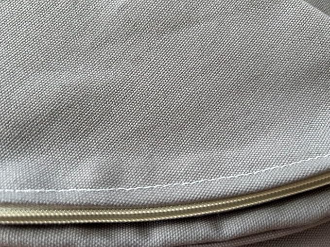 Organic Cotton Canvas Dog Bed: Removable Cover, Natural Fill - Made in USA (Blue Gray, X Large 42" x 8" inches)