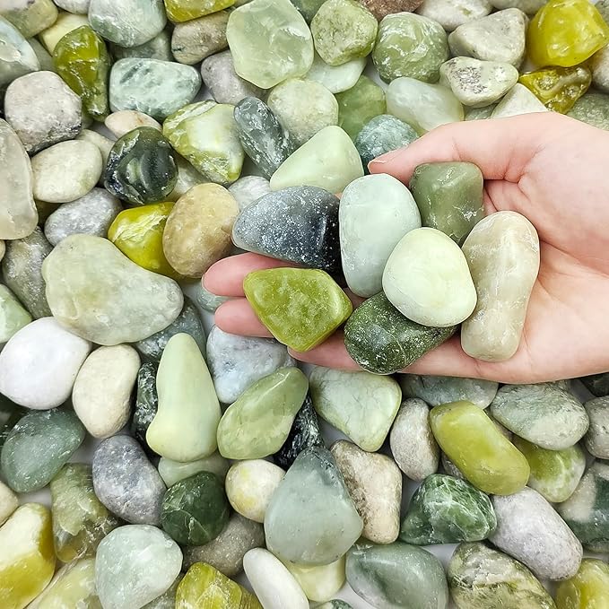 FANTIAN 10 lbs River Rocks, 1-2 Inch Polished Pebbles for Indoor Plants, Decorative River Stones for Succulent, Landscaping, Vases, Backyard, Crafting and Garden