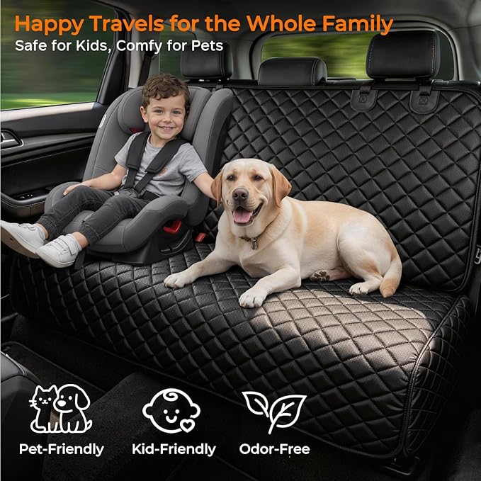 URPOWER Dog Car Seat Cover for Back Seat - Waterproof Car Seat Protector for Child Carseat & Pets, Nonslip Car Seat Covers for Cars, SUVs & Small Trucks