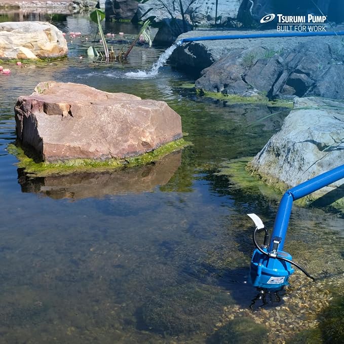Tsurumi Pump HS2.4S Submersible Trash Pump with Agitator 1/2 HP 115V 2 in Discharge Ideal for dewatering applications with sand, solids, and other debris | 39 GPM / 2340 GPH