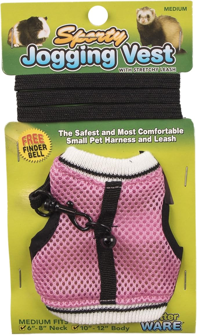 Ware Manufacturing Nylon Walk-N-Vest Pet Harness and Leash for Small Pets, Medium - Colors May Vary
