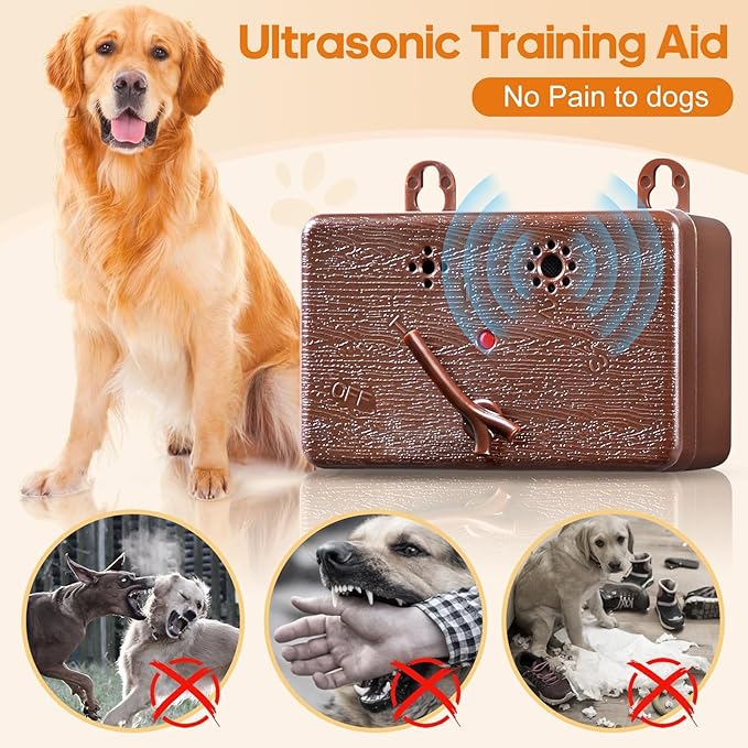 Anti Barking Device, 50FT Dog Barking Control Devices with 3 Adjustable Modes, Ultrasonic Dog Bark Deterrent Devices for Indoor & Outdoor, Dog Barking Silencer Bark Box