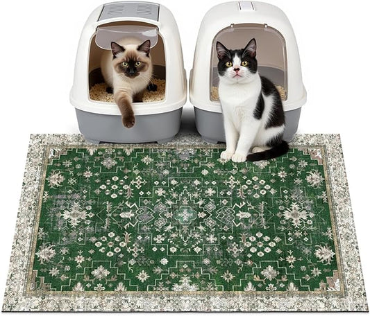 Cat Litter Mat Litter Trapping Mat, Waterproof Urine Proof Litter Box Mat