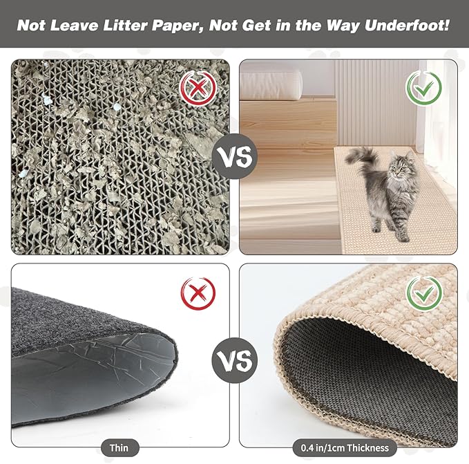 FHTONGE 39.4x15.8 Thickened Cat Wall Climbing Carpet with 16 Fixed Nails, Extra Large Tall Cat Scratch Pad for Wall, Wall Mounted Climbing Cat Scratcher for Furniture Couch Sofa Protector(Oat Color)