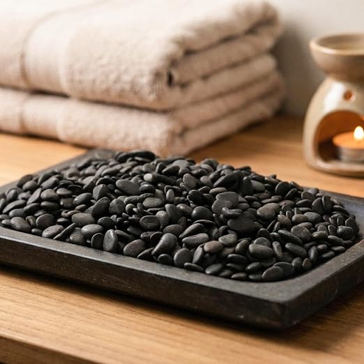 Royal Imports River Rocks, Aquarium Gravel – Black 0.5"- 0.75" - 30 lbs | Decorative Ornamental Vase Filler Pebbles for Potted Plants, Terrariums, Vases, Succulents, Fish Tank Gravel, DIY & Crafting
