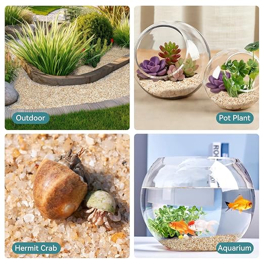 1-2mm Coarse Sand for Plants, 20lbs Horticultural Sand for Gardening | Desert Silica Sand for Cactus, Vases, Aquariums, Terrarium, Fish Tank, Drainage Rocks for Potted Plants, Bamboo, Crafts