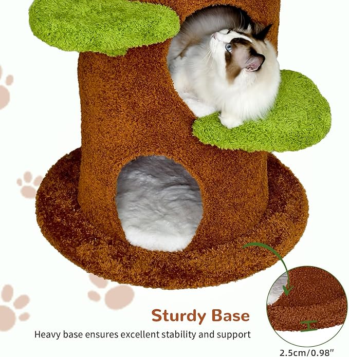 Modern Cat Tree Tower: 58Inch Tall Cat Tree for Large Cats with Multi Condos - Indoor Wood Cat Tree House Sturdy with Scratching Post