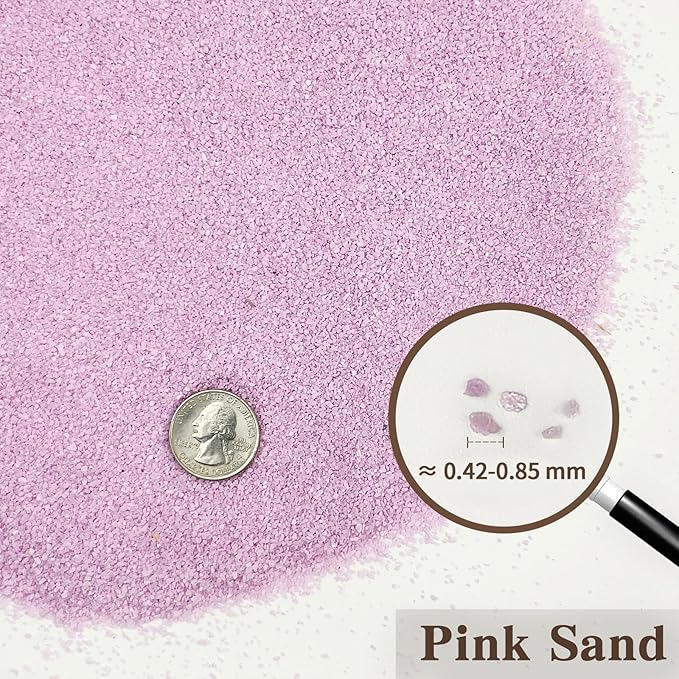FANTIAN 5 lbs Pink Sand, Decorative Sand for Aquarium, Fish Tank, Paintings, Candle, Vase Filler, Wedding Ceremony, Arts Crafts and Bowl Fillers