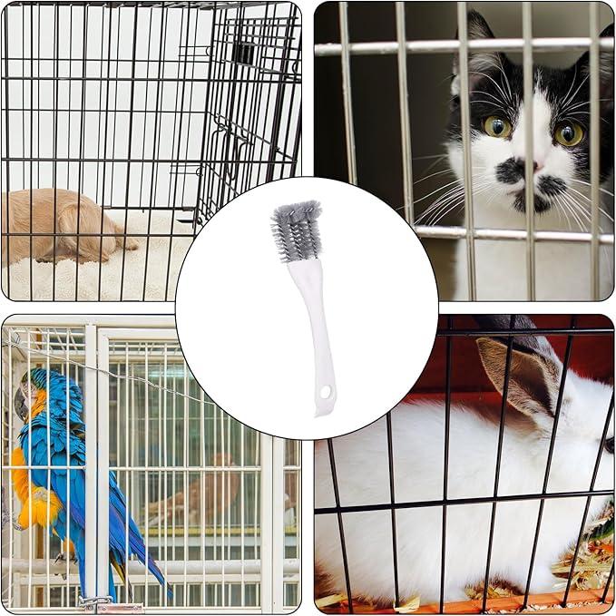 Bird Cage Cleaning Brush with Long Handle, Bird Cage Cleaner Durable Droppings Remover Tool Accessories for Pet Parrot Perches