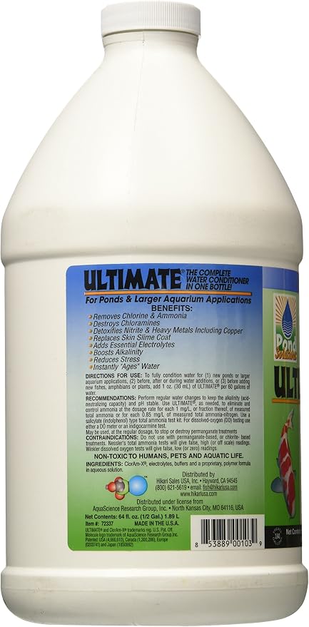 Hikari Usa AHK72337 Ultimate Water Conditioner for Aquarium, 0.5-Gallon