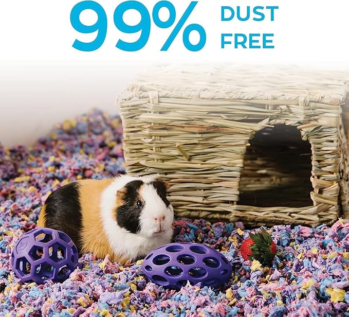 Carefresh 99% Dust-Free Confetti Natural Paper Small Pet Bedding with Odor Control, 23 L (Pack of 2)