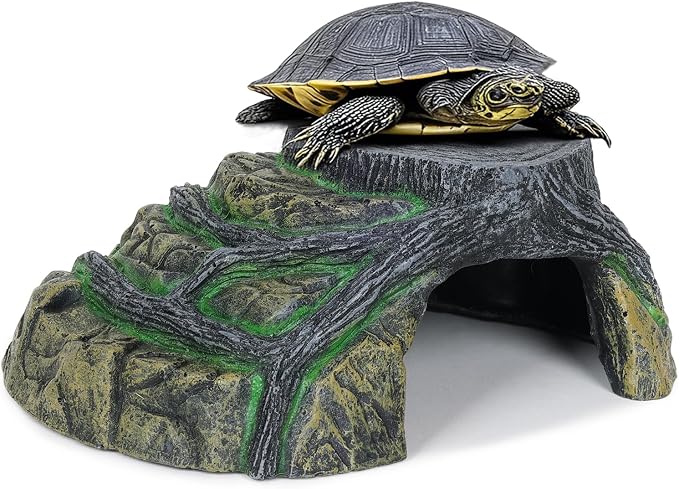Gecko Tank Accessories, Tortoise Habitat Accessories, Ball Python Tank Accessories, Large Snake Hides, Perfect Terrarium Decor for Reptile Gecko Basking Humid Hiding (Large)