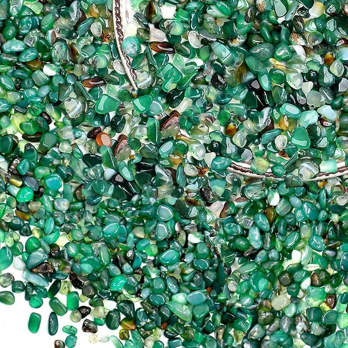 Halatool 4LB Green Aquarium Gravel, 0.35"-0.6" Landscaping Pebbles | Safe, Fish Tank Gravel for Fish Tanks, Succulents, Plant Top Dressing, Fairy Gardens, Vase Filler, Home Decor