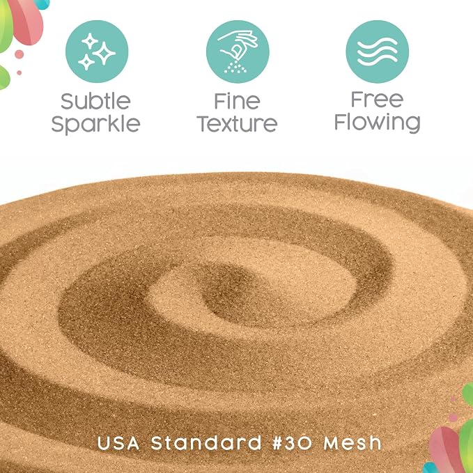 Golden Unity Sand, 1 LB (16 oz), Warm Beige Colored Sand for Weddings, Vase Filler, Home Decor, Crafts, Terrariums, and More