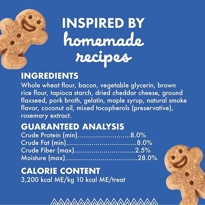 Buddy Biscuits Softies Soft & Chewy Dog Treats, Bacon & Cheese, 20 oz. Pouch