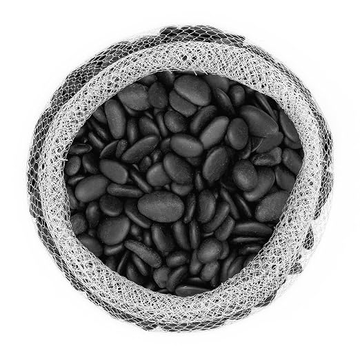 Royal Imports River Rocks, Aquarium Gravel – Black 1"- 1.5" - 30 lbs | Decorative Ornamental Vase Filler Pebbles for Potted Plants, Terrariums, Vases, Succulents, Fish Tank Gravel, DIY & Crafting