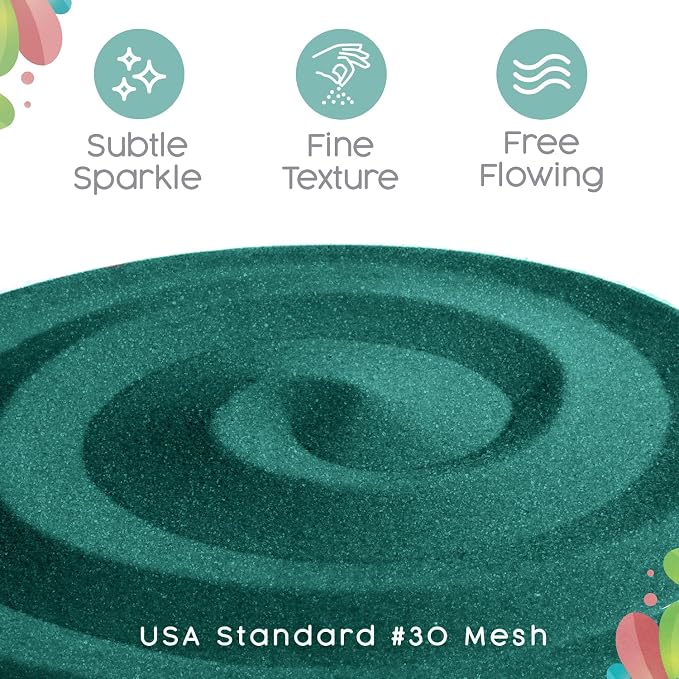 Oasis Unity Sand, 1 LB (16 oz), Dark Teal Colored Sand for Weddings, Vase Filler, Home Décor, Crafts, Terrariums, and More