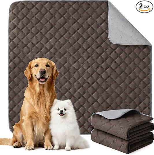 Eterish Reusable Washable Pee Pads for Dogs Large/Extra Large 36'' x 41'' 2 Pack, Absorbent Pet Puppy Dog Training Pads Non-Slip, Waterproof Whelping Potty Pads for Dogs Leak-Proof