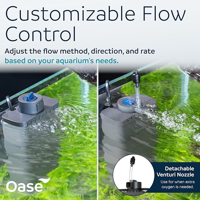 Oase EcoFlow 100 Internal Aquarium Filter – Quiet Submersible Multi-Stage Filter (Biological & Mechanical), Custom Flow, Easy-Clean Modules, for Freshwater, Saltwater Tanks up to 26 Gal (100L)
