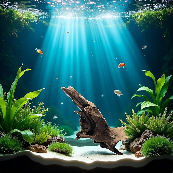 Natural Driftwood Tree Decoration for Aquarium, Fish Tank Plant Stump Ornament, Random Style(5-10cm)