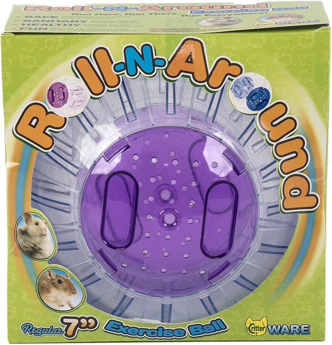 Ware Manufacturing3261 Roll-N-Around Small Pet Rolling Ball Toy, Medium, Clear