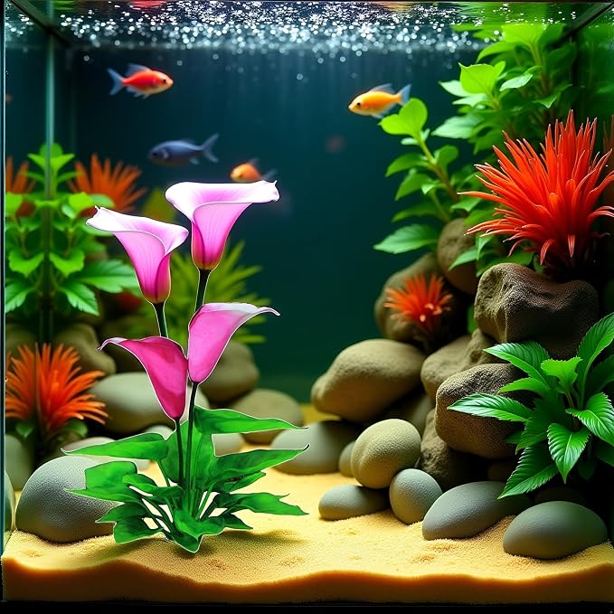 1Pc Aquarium Decoration Artificial Aquatic Plant Waterweed Craft Silk Flower Plastic