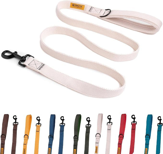 Pawsitive Hemp Leash - 5ft Long, with a Padded Handle for Extra Comfort. Made from Durable, Machine Washable Hemp; Natural