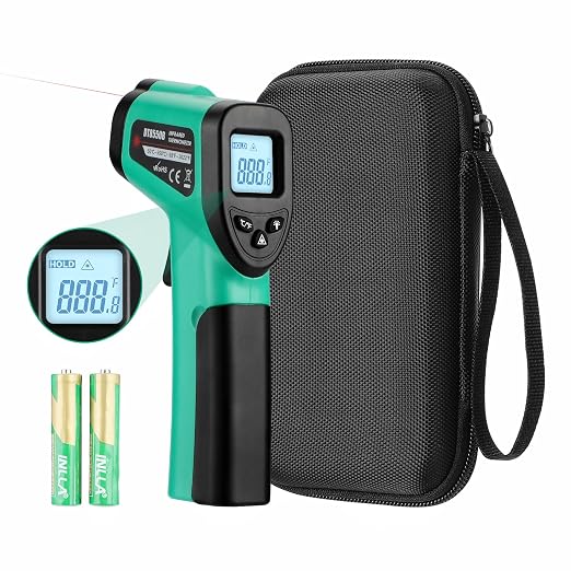 OnniOne Digital Laser Thermometer Temperature Gun for Aquarium Fish Tank | -58℉~1022℉ Infrared IR Thermometer for Gecko Spider Lizard Reptile Thermometer, Forest Terrarium Accessories Gift