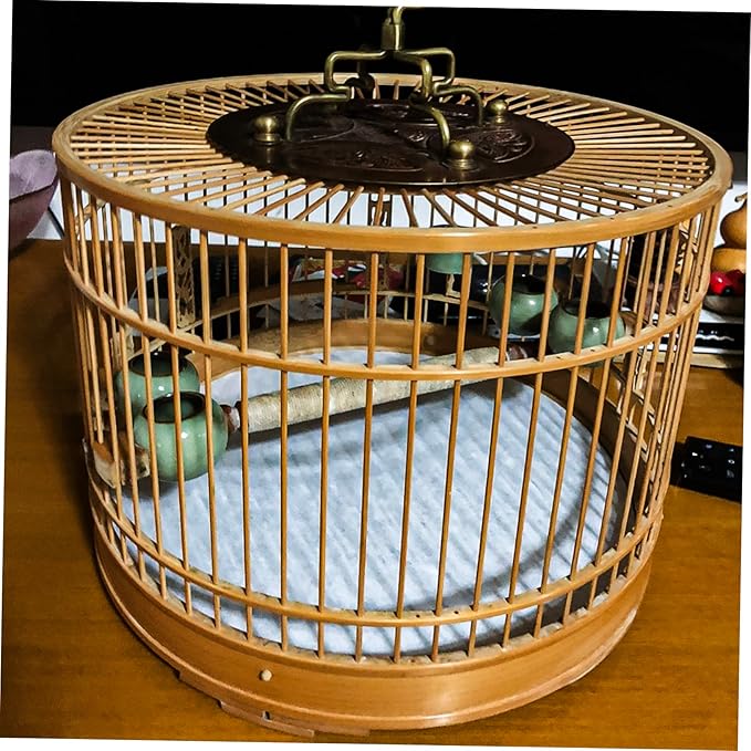 KESYOO 100pcs Bird Cage Paper Parakeet Cage Liner Absorbent Bird Cage Liner Soft Birdcage Covers Large Bird Cage Pads Blue Pet Cage Paper Mat Round Birdcage Liners Parrot Pads X White