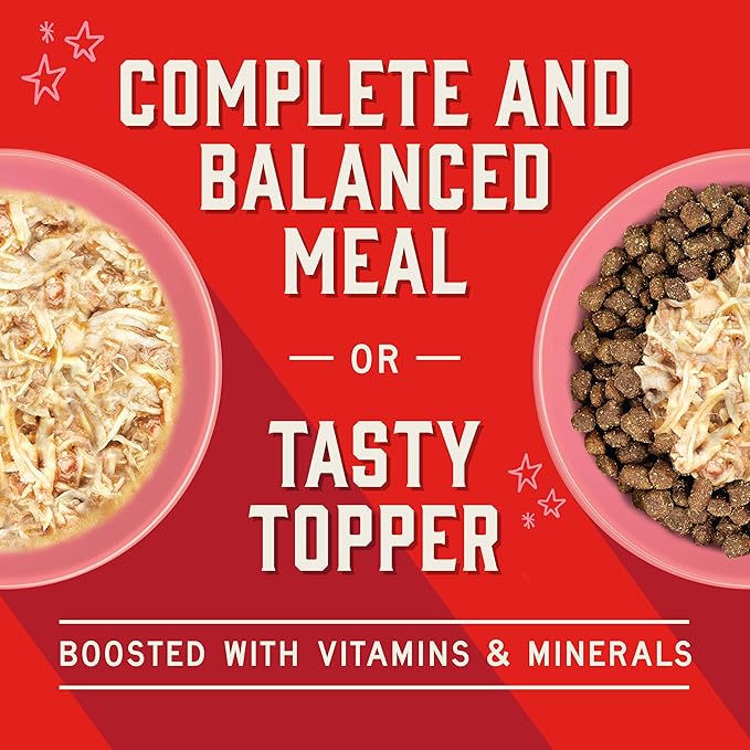 Proposed Value: Stella & Chewy's Cage Free Chicken & Chicken Liver Shredrs - Premium Dog Food Pouches - Perfect For Picky Eaters - 24 Pack, 2.8oz Each