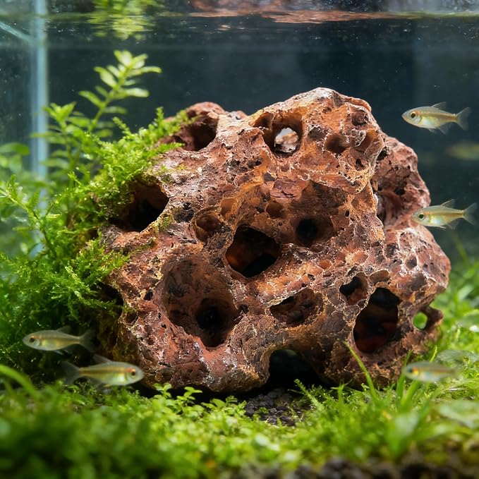 M2cbridge Large Aquarium Resin Holey Rock Hideouts Mountain Hideaway Caves | harmless resin,innovative porous design,multiple entry and exit points