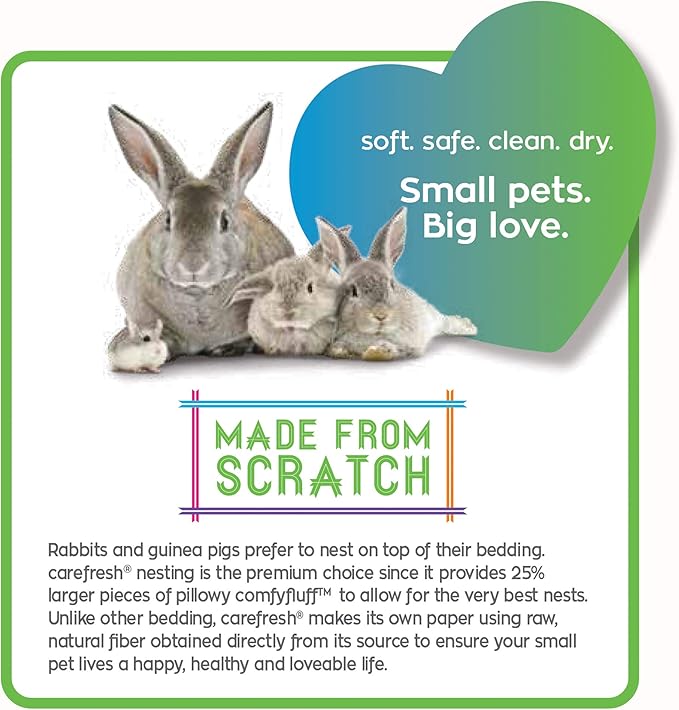 carefresh® White Nesting Small pet Bedding, 50L (Pack May Vary), Model Number: L0382