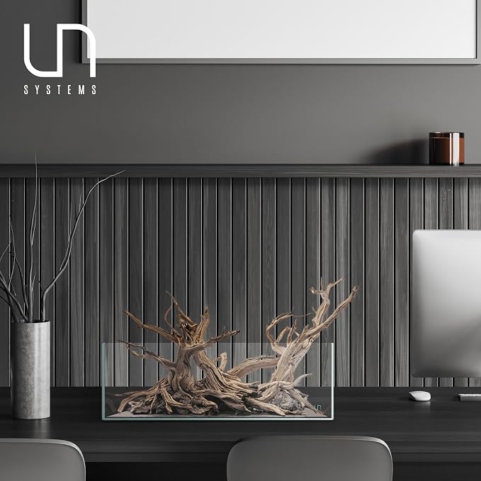 UNS Ultra Clear Rimless Tank - 5.9GAL | 22.6L - 17.71x11.02x7.08 | 45x28x18 CM, 5mm Glass Thickness, Leveling Mat Included - Low Iron, High Clarity Fish Tank w/ 45° Mitered Edge - [45S]