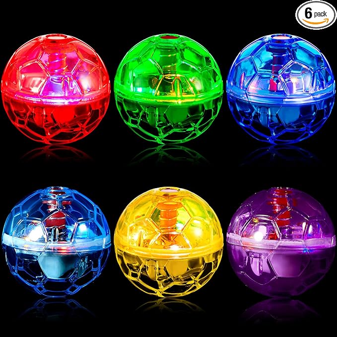 Sratte 6 Pcs Ghost Hunting Cat Ball Activated Cat Toy Motion LED Light Pet Balls Motion Dog Interactive Pet Toys Glowing Mini Running Exercise Supplies for Animals Activity