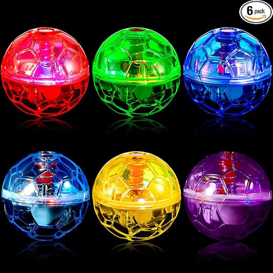 Sratte 6 Pcs Ghost Hunting Cat Ball Activated Cat Toy Motion LED Light Pet Balls Motion Dog Interactive Pet Toys Glowing Mini Running Exercise Supplies for Animals Activity