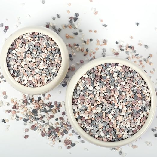5lbs Natural Gravel Pebbles for Succulents and Cacti, 1/5 Inch Decorative River Stones – Perfect for Vases, Aquariums, Terrariums, and Outdoor Gardening, Mixed Colors (Mixed, 20 Pounds)