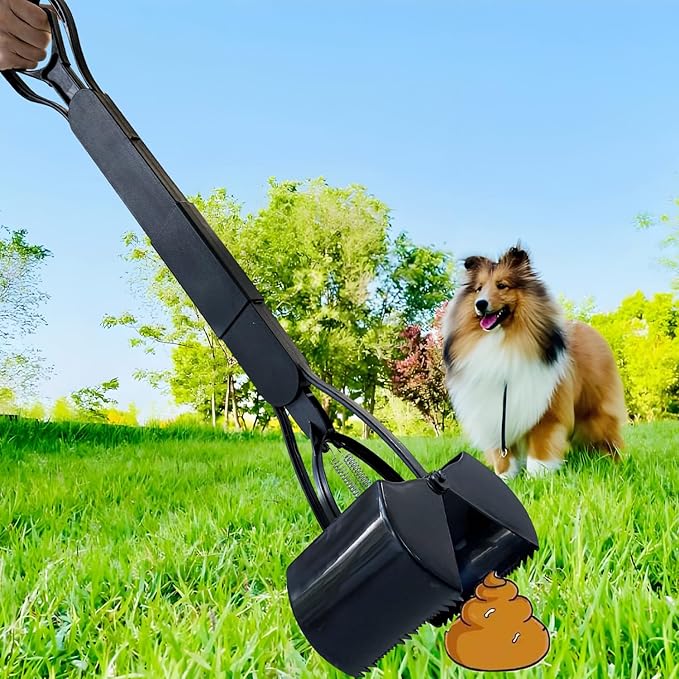 ienjoyed 2-Pack Pooper Scooper for Large Small Dogs Heavy Duty, 32" Long Handle Poop Scoop for Yard, Grass, Gravel, Dog Poop Grabber with High Strength Material