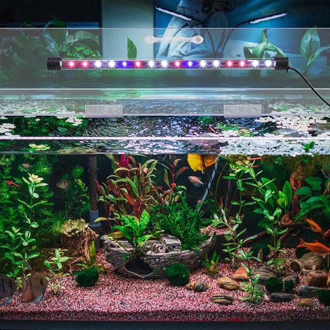 Sieral Aquarium Lids Polycarbonate Canopy with LED Light 29 x 11.38 x 0.12 inch for 20/29/37 Gallon Without Center Brace Aquariums Cover Fish Tank Lid with a Hook Knife, Clear