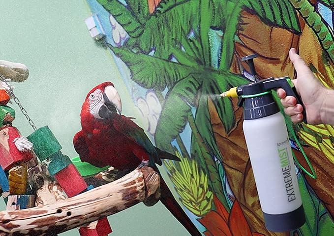 ExtremeMist® Bird & Aviary Care Starter Kit 20oz + 32oz Continuous Pressurized Mist Spray Bottles for Bird Bathing, Cooling & Cage Cleaning | Gentle Parrot, Finch & Aviary Mist Sprayer Set