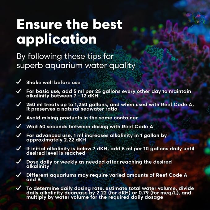 Brightwell Aquatics Reef Code B Alkalinity Buffer for Reef Aquariums 1L