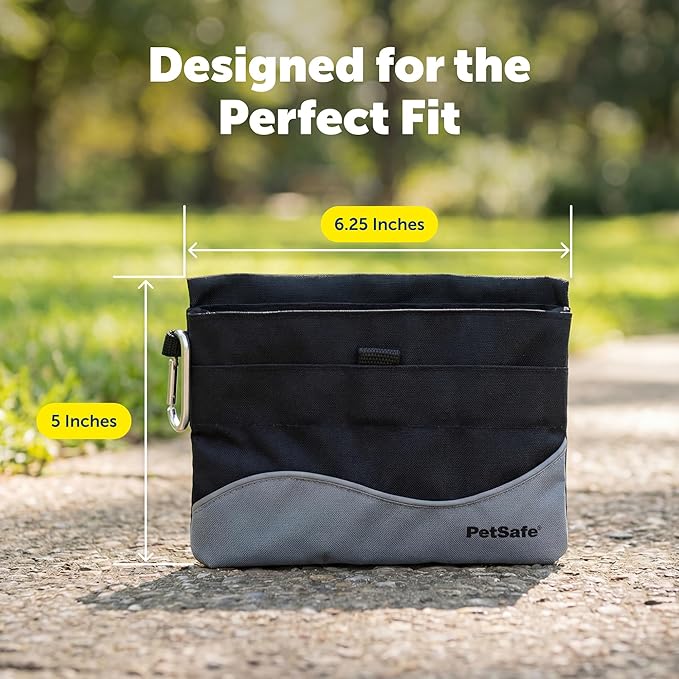 PetSafe Mini Treat Pouch - Easy Access Waterproof Treat Pouch for Daily Use - Convenient Phone & Keys Carry with Dual Inner Pocket & Front Storage Pocket - Adjustable Fit - Mini - Black
