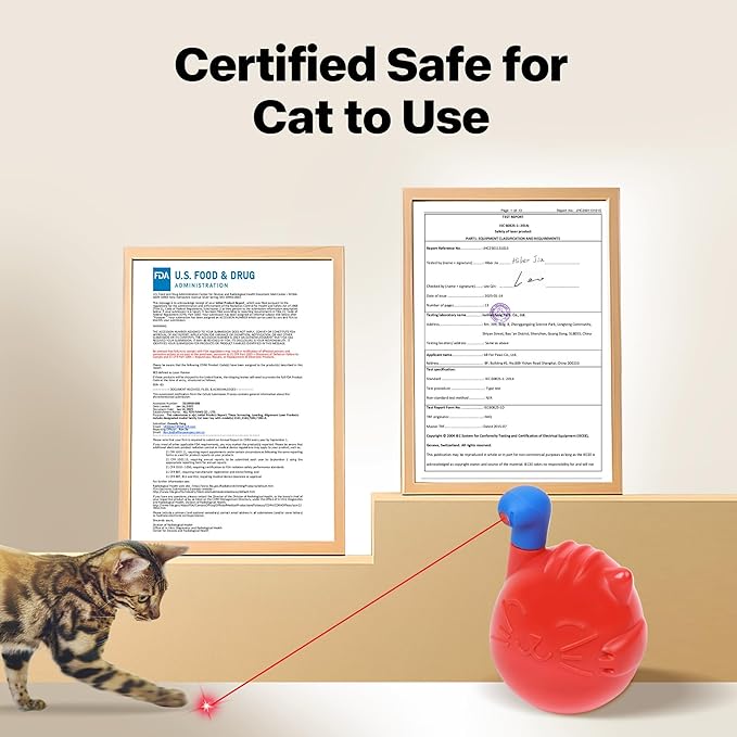 Pet Prime Cat Laser Toy 360° Random Rotation Cat Laser Pointer Toy Rechargeable Automatic Interactive Cat Toy for Bored Indoor Cats/Kittens Self Play