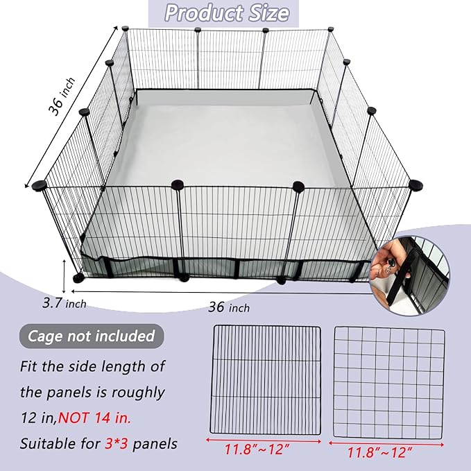 DZWLKJ Guinea Pig Cage Liner Tarp Bottom Waterproof and Washable Base Also for Rabbits, Bunny, Chinchesillas, Hedgehog, Ferrets and Other Small Animals(36x36 inches)