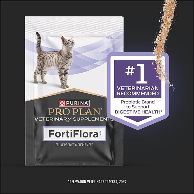 Purina Pro Plan Veterinary Supplements, Fortiflora Dog & Cat Probiotic Supplements, 30 CT Each (Pack of 2)