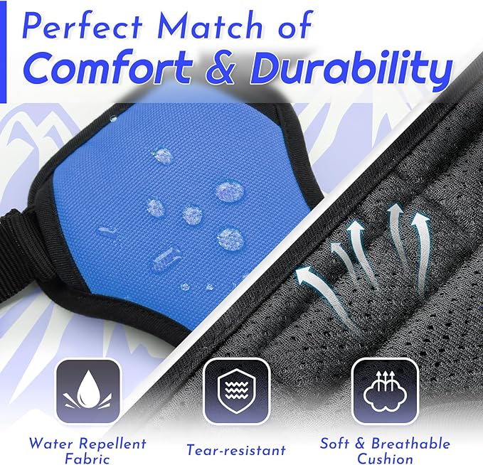 Eagloo Dog Harness for Large Dogs, No Pull Service Vest with Reflective Strips and Control Handle, Adjustable and Comfortable for Walking, No Choke Pet Harness with 2 Metal Rings, Blue, L