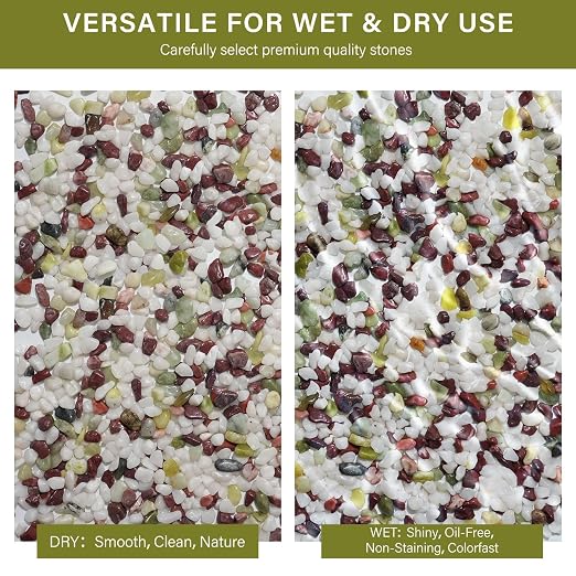NUPICK 3 lbs Pebbles for Indoor Plants, 1/5 Inch Pea Gravel for Fish Tank | Polished Decorative Rocks for Succulent, Natural River Stones for Vases, Landscaping, Bird Bath, Aquarium, Colorful Mixed