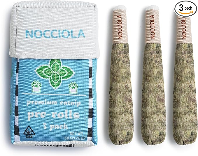 Nocciola 3 Pack Catnip Toys for Cats, Funny Cat Toys Filled with 100% Pure Organic Catnip, Safe Kitten Teething Chew and Kicker Toys, Stress Relieving Fun for Indoor Cats, Blue